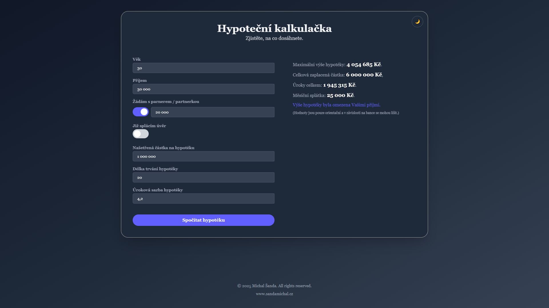 HypotečníKalkulačka-screenshot